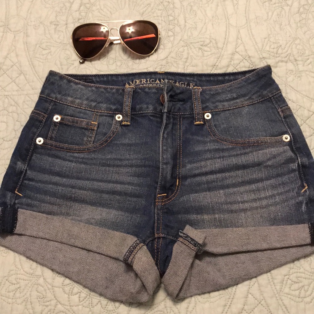AEO Hi-Rise Stretch Shorts
